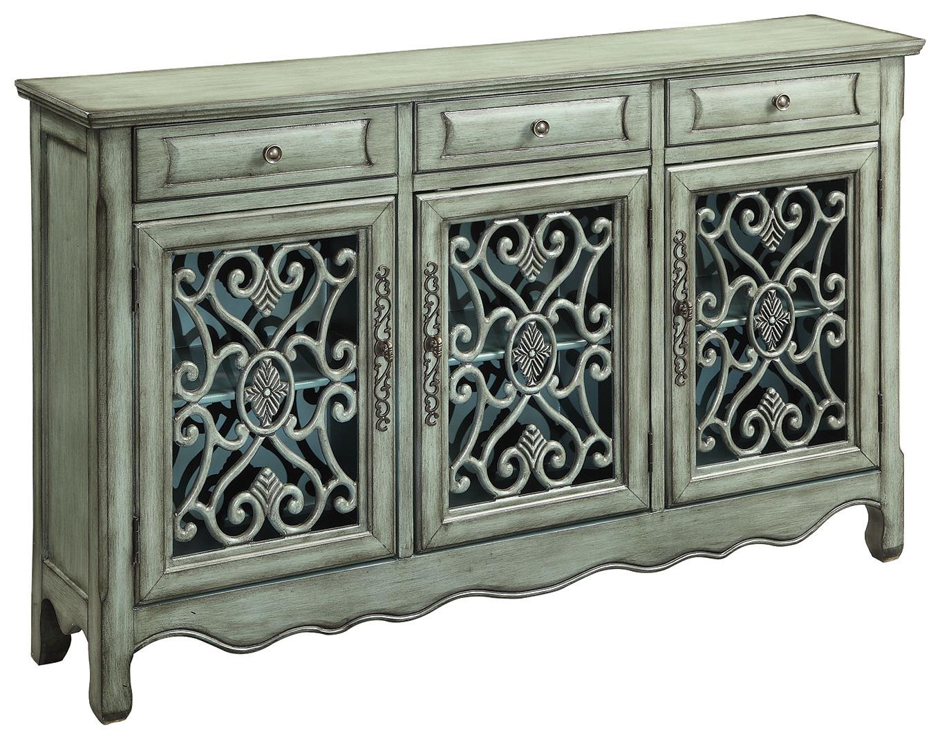 Traditional store accent cabinet